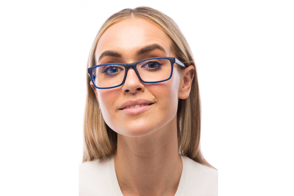 Woman Wearing Hudson Computer Glasses Readers