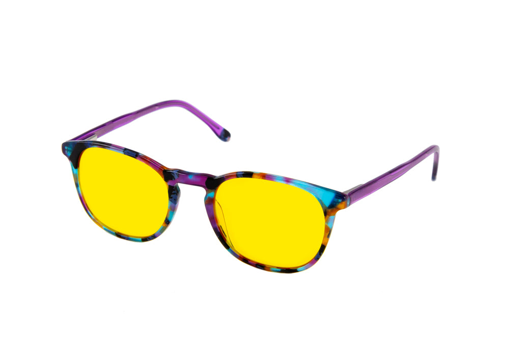Elsa Light Sensitivity Glasses Readers Angled View